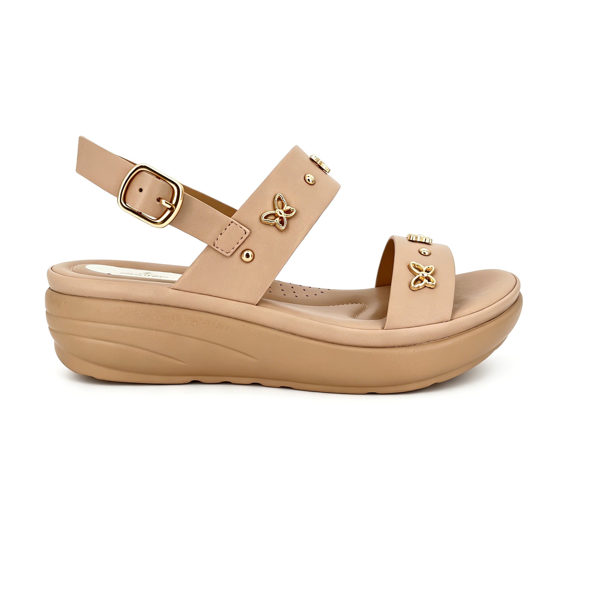 Women's Butterfly-Studded Double-Strap Wedge Sandals | Wholesale Platform Sandal | Multi-Color | EU 28–41