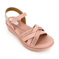Women's Crystal Cross-Strap Wedge Sandals | Wholesale Platform Comfort Sandal | Multi-Color | EU 28–41