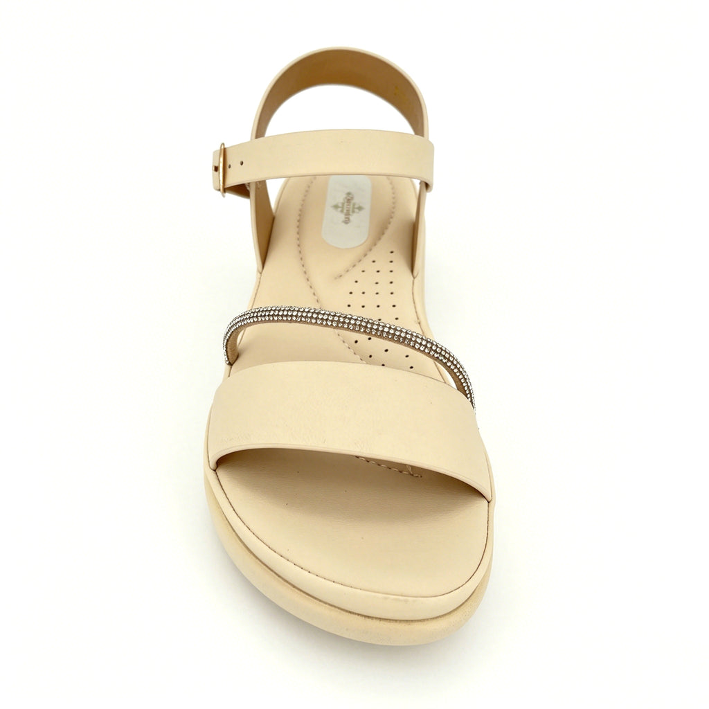 Women's Crystal-Bar Double-Strap Wedge Slingback Sandals | Wholesale Comfort Platform Sandal | Multi-Color | EU 28–41