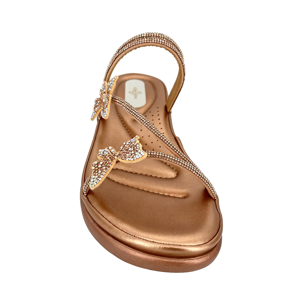 Women's Crystal-Butterfly Double-Strap Wedge Platform Sandals | Wholesale Comfort Sandal | Multi-Color | EU 28–41