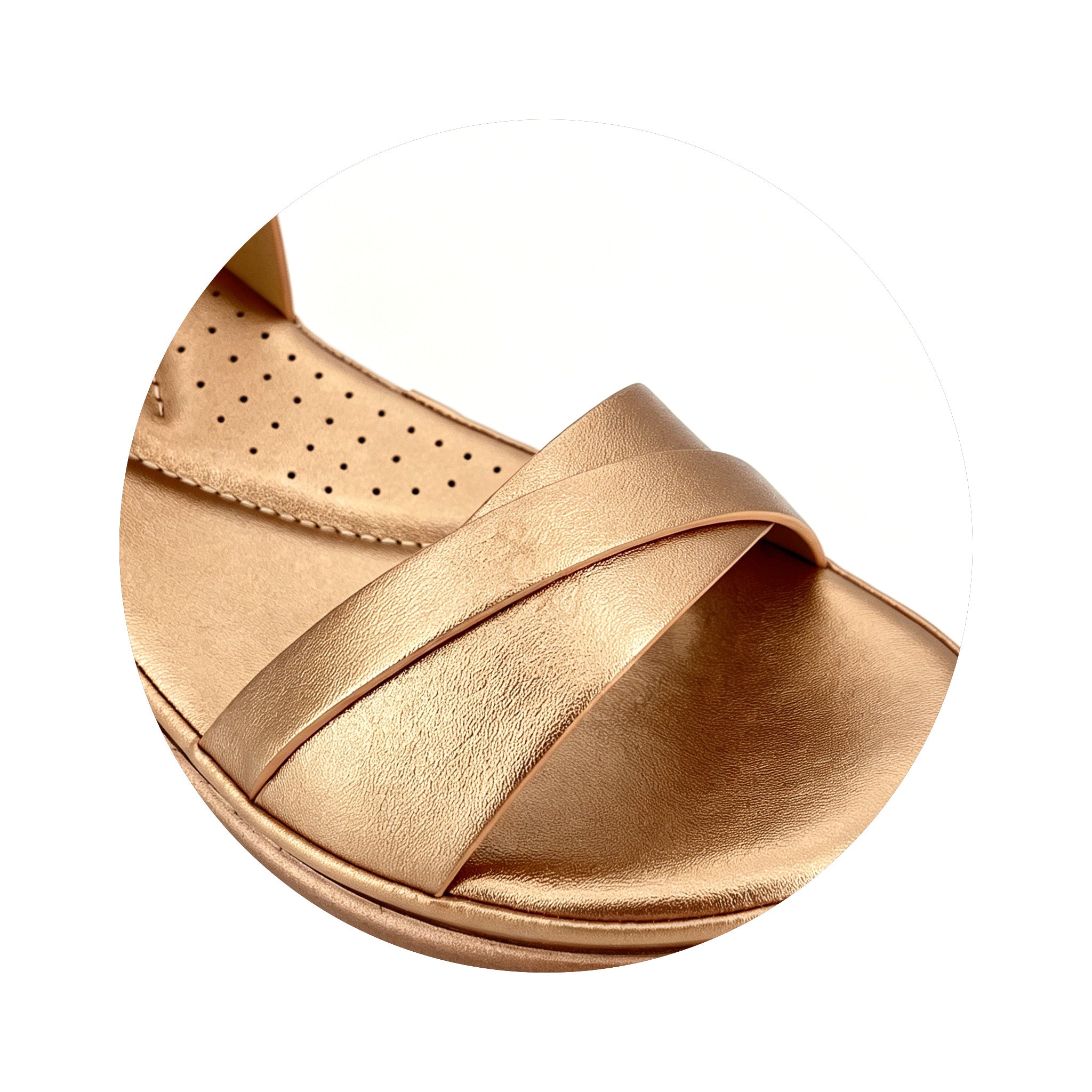 Women's Metallic Cross-Strap Wedge Sandals | Wholesale Platform Comfort Sandal | Multi-Color | EU 28–41