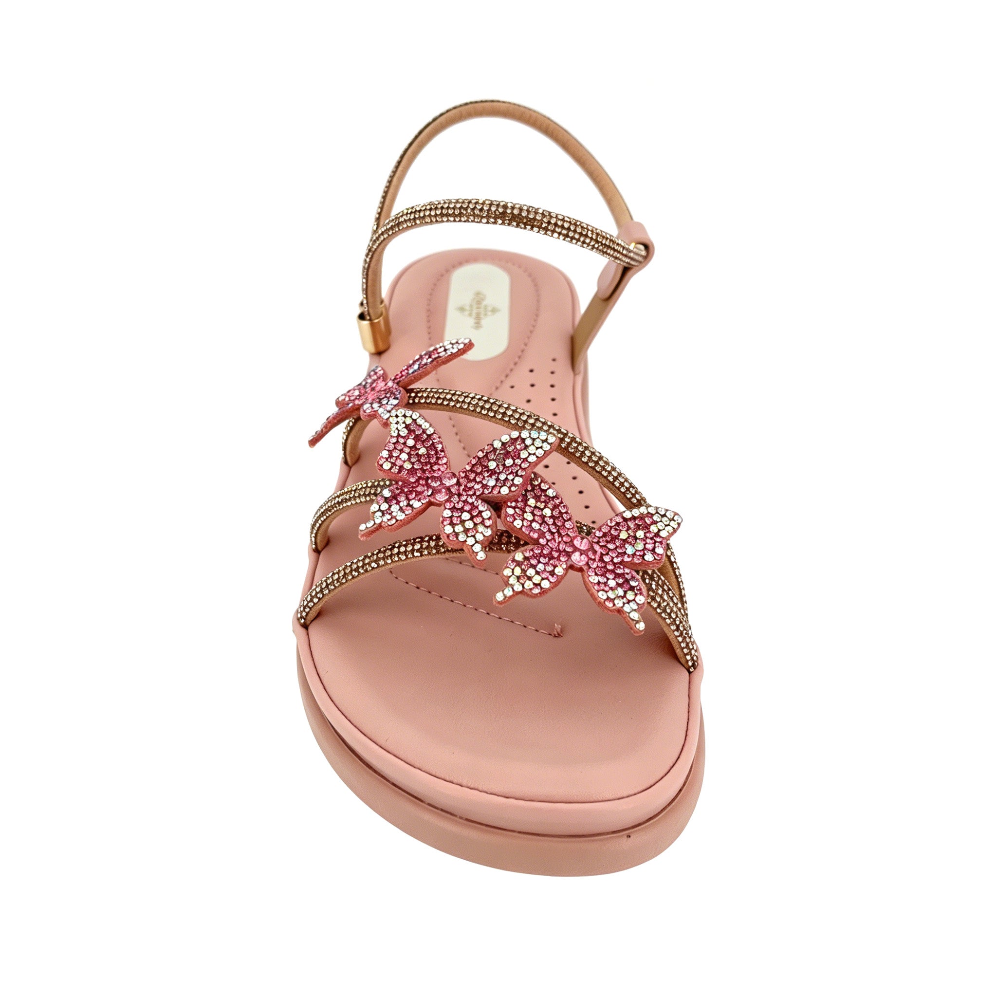 Women's 3D Butterfly Rhinestone Strappy Wedge Sandals | Wholesale Platform Comfort Sandal | Multi-Color | EU 28–41
