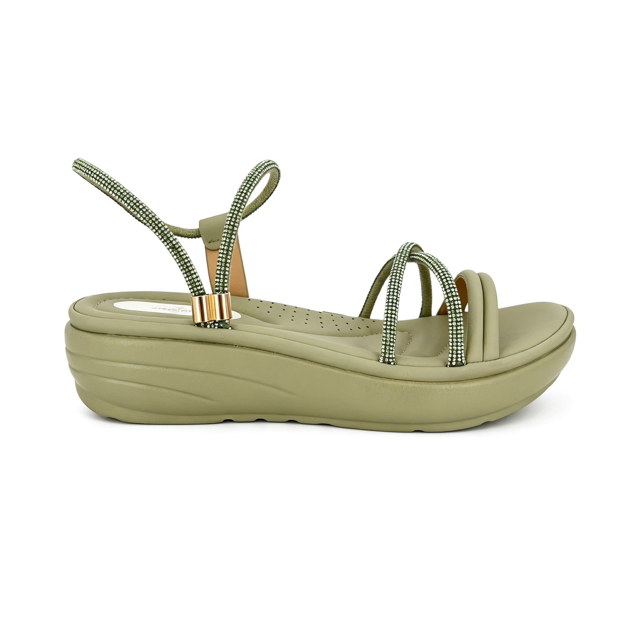 Women's Crystal Rope-Strap Wedge Sandals | Wholesale Platform Comfort Sandal | Multi-Color | EU 28–41