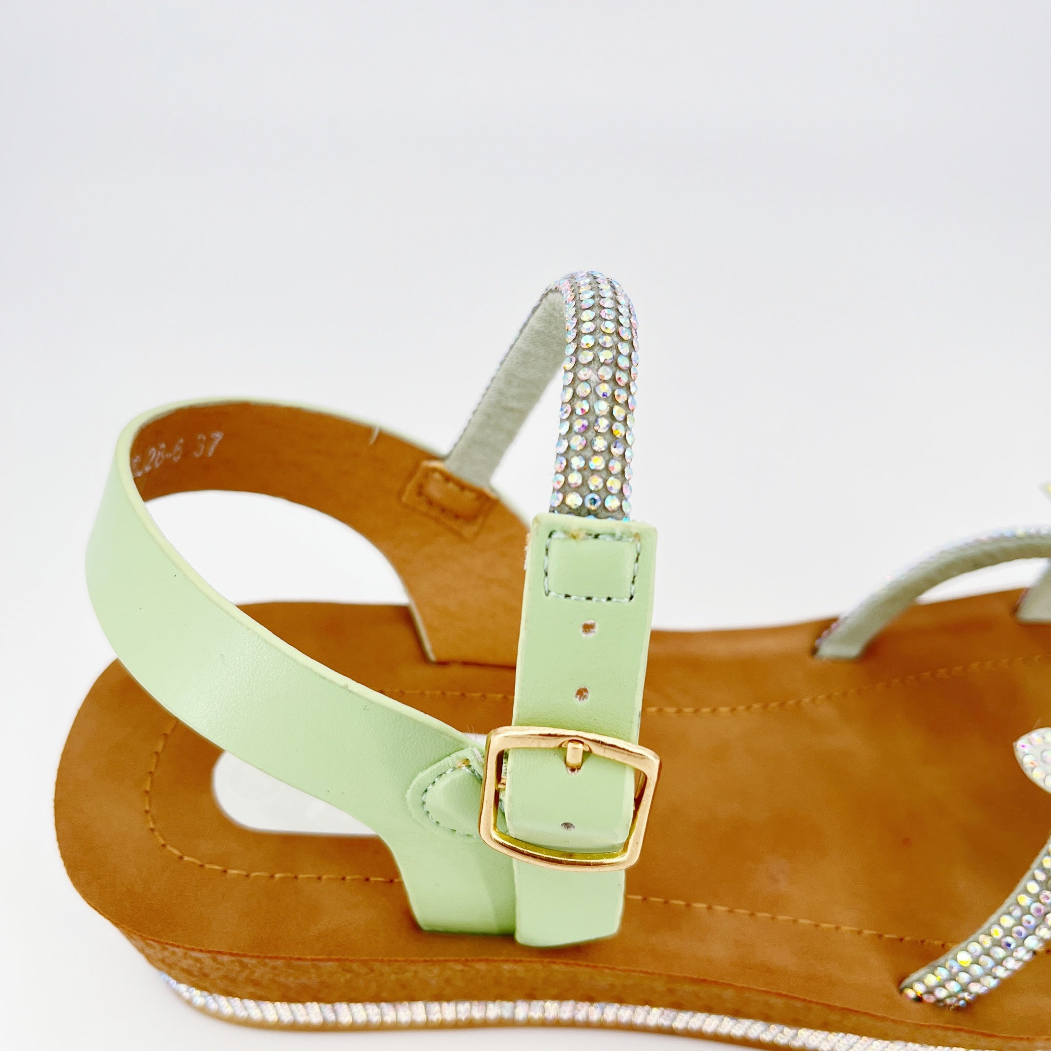 ZC Women's Dual Flower AB Crystal Twin-Band Rope-Wedge Sandals – Wholesale | Comfort Fit | Multi-Color Options
