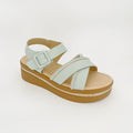 ZC Women's Cross-Strap Rhinestone Wedge Sandals – Wholesale | Comfort Fit | Multi-Color Options