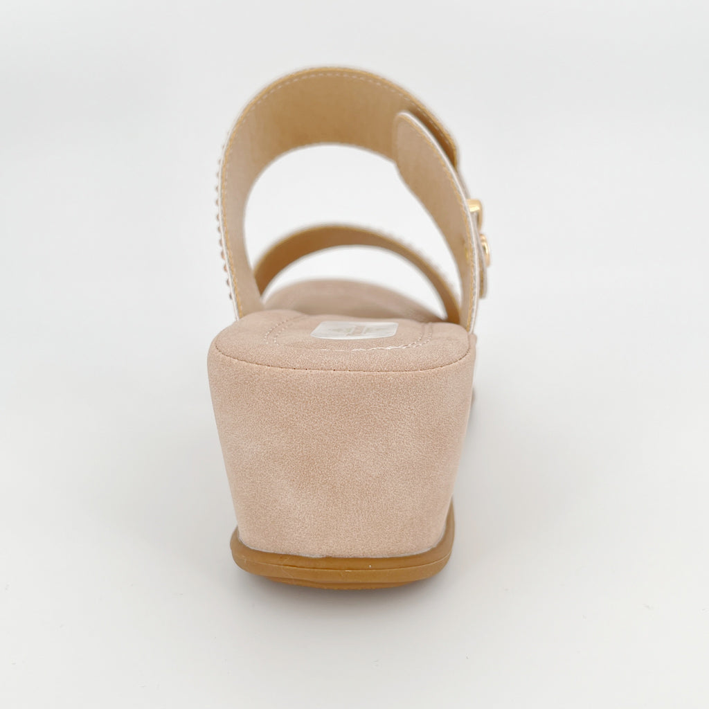 ZC Women's Tonal Crystal Adjustable Wedge Sandals – Wholesale | Comfort Fit | Multi-Color Options