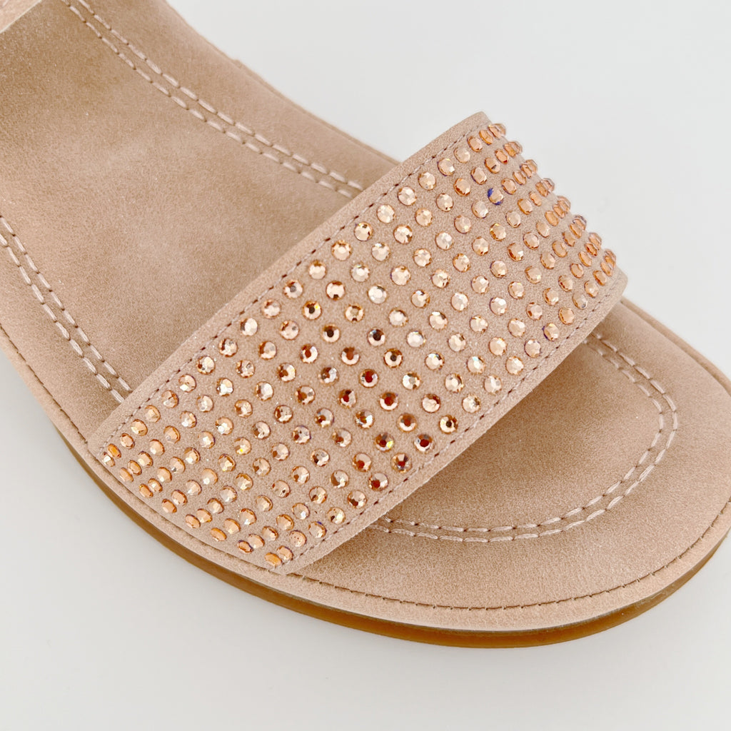ZC Women's Tonal Crystal Adjustable Wedge Sandals – Wholesale | Comfort Fit | Multi-Color Options