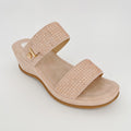 ZC Women's Tonal Crystal Adjustable Wedge Sandals – Wholesale | Comfort Fit | Multi-Color Options