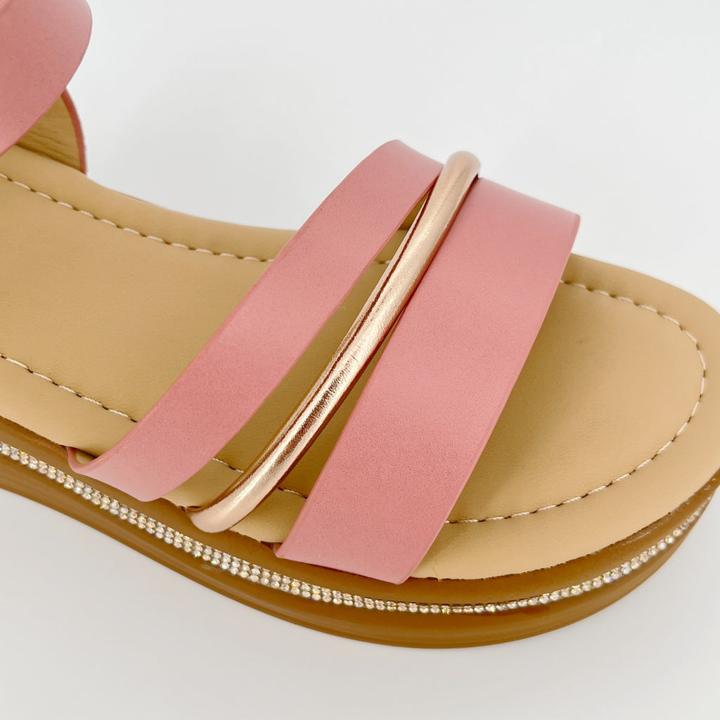 ZC Women's Rhinestone-Trim Wedge Sandals – Wholesale | Comfort Fit | Multi-Color Options