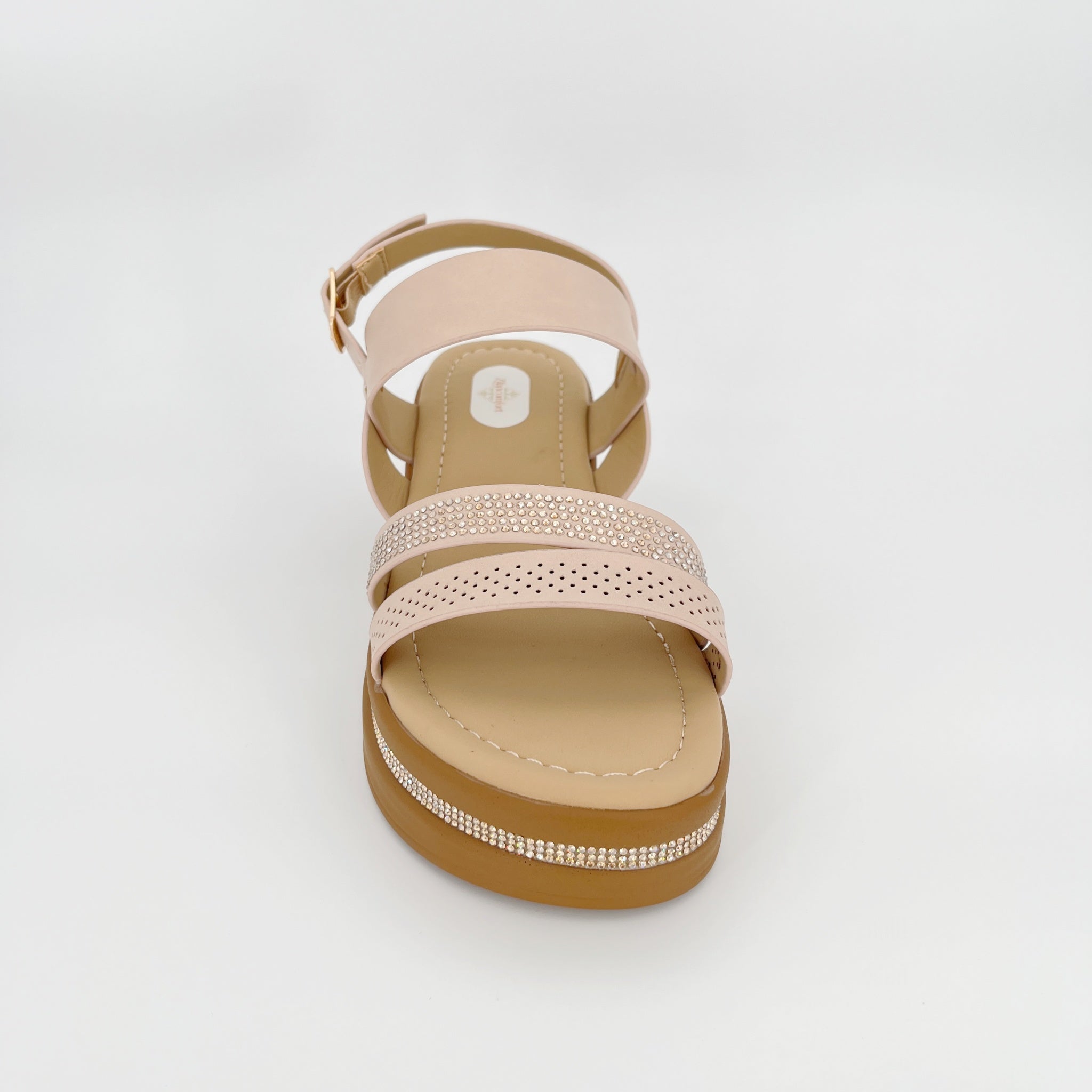 ZC Women's Dual-Strap Crystal Wedge Sandals – Wholesale | Comfort Fit | Multi-Color Options