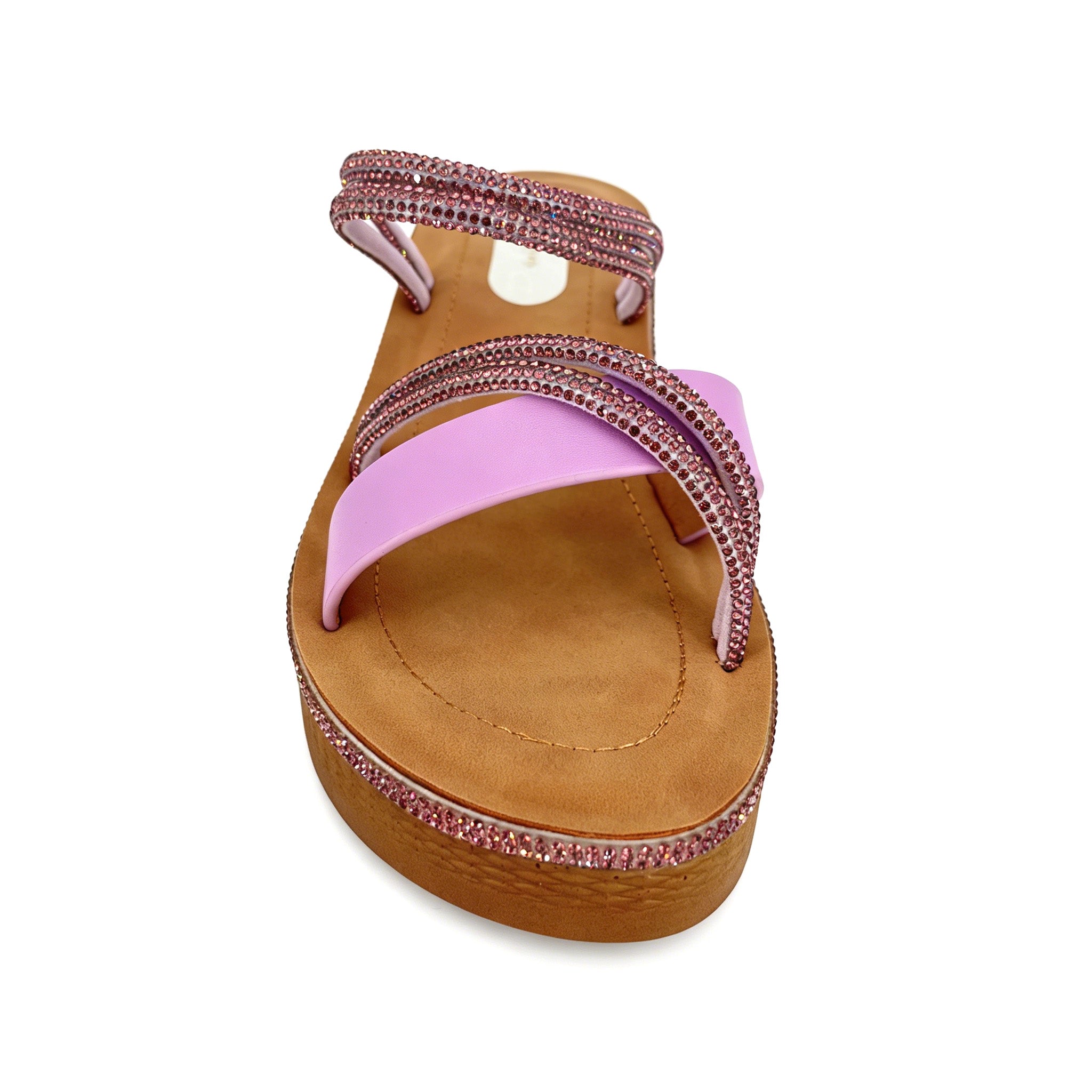 Women's Crystal Triple-Strap Wedge Platform Sandals | Wholesale Comfort Sandal | Multi-Color | EU 35–41
