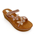 Women's Crystal Butterfly Multi-Strap Wedge Platform Sandals | Wholesale Comfort Sandal | Multi-Color | EU 35–41