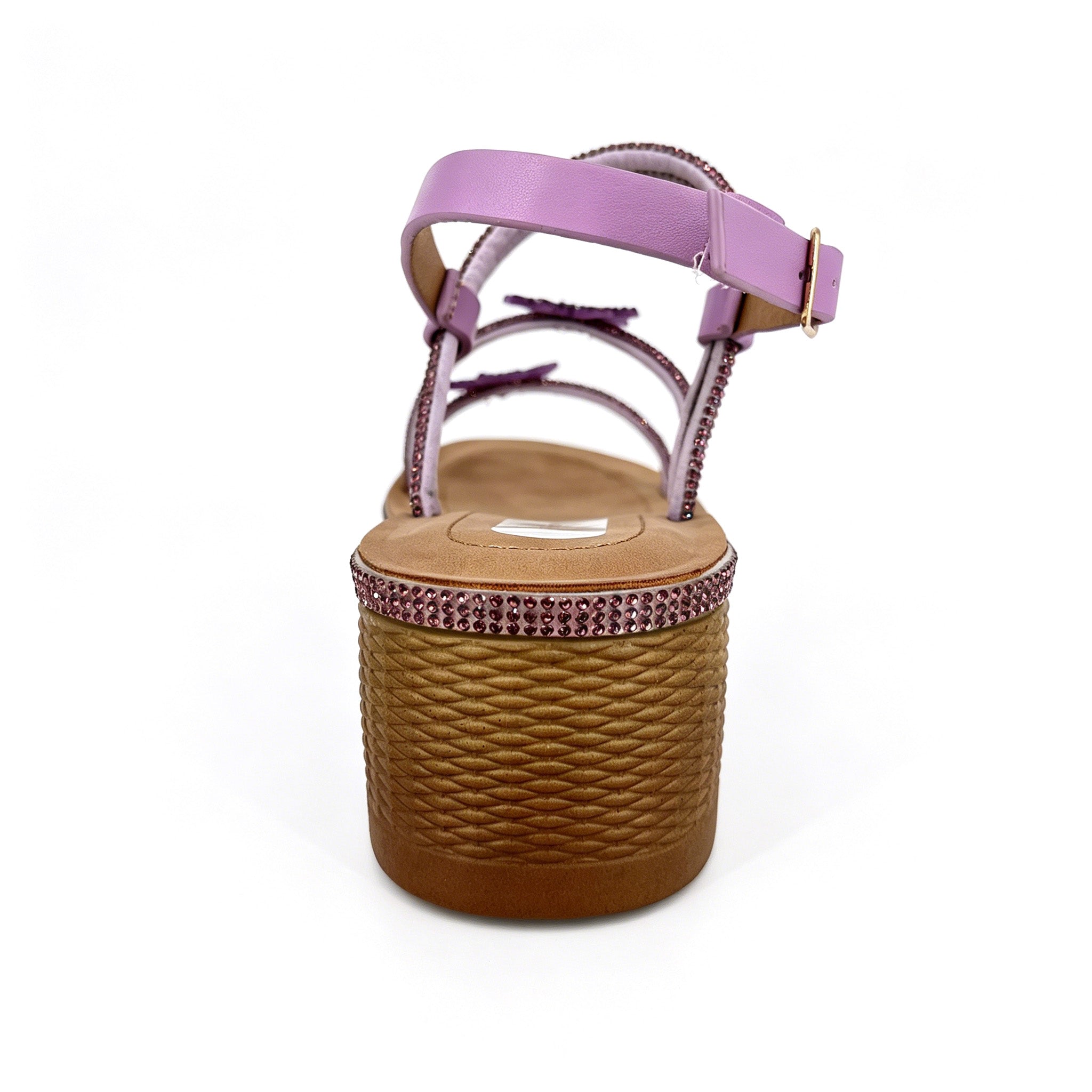 Women's Crystal Butterfly Multi-Strap Wedge Sandals with Ankle Strap | Wholesale Comfort Sandal | Multi-Color | EU 35–41