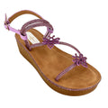 Women's Crystal Butterfly Multi-Strap Wedge Sandals with Ankle Strap | Wholesale Comfort Sandal | Multi-Color | EU 35–41
