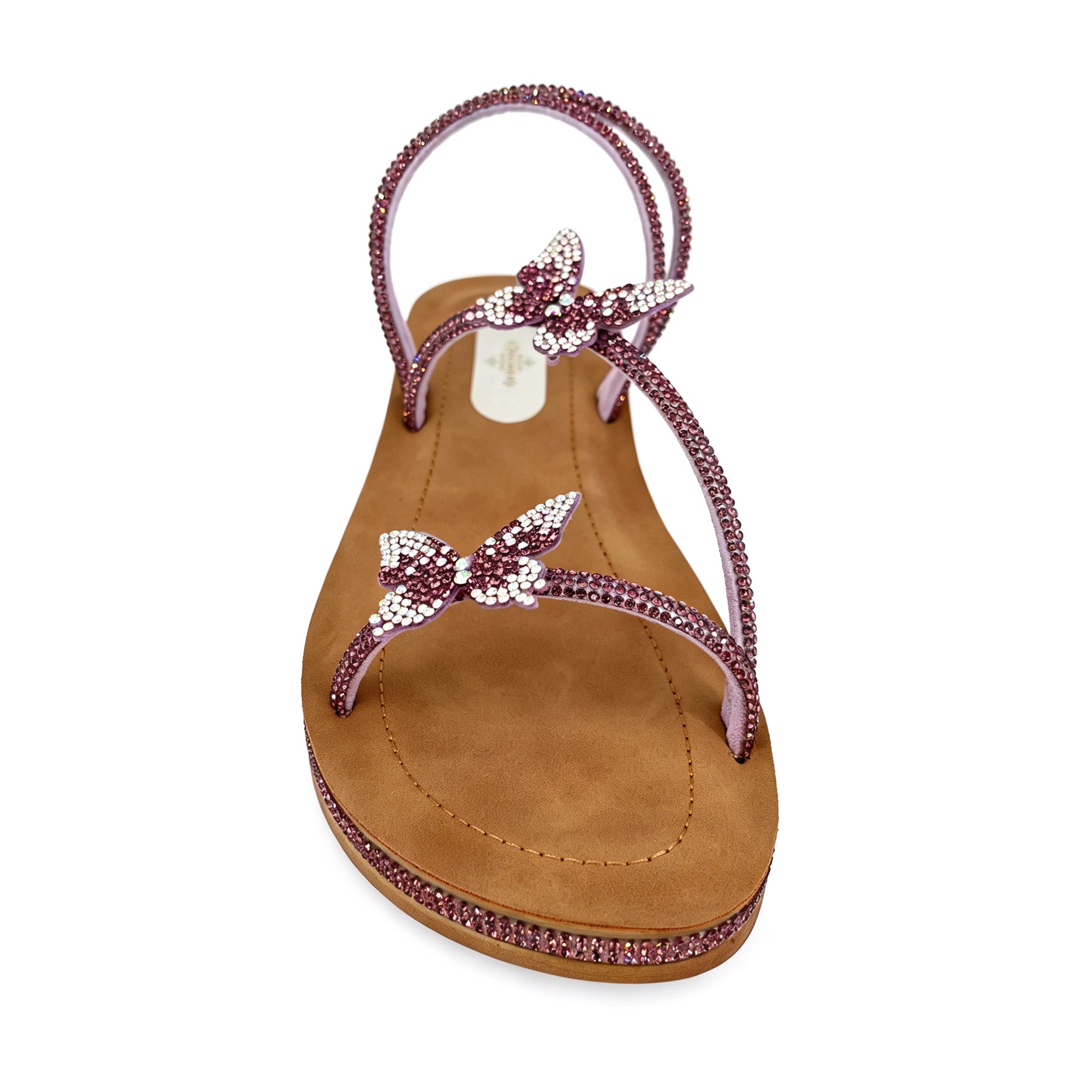 Women's Crystal Butterfly Slip-On Wedge Sandals | Wholesale Comfort Sandal | Multi-Color | EU 35–41