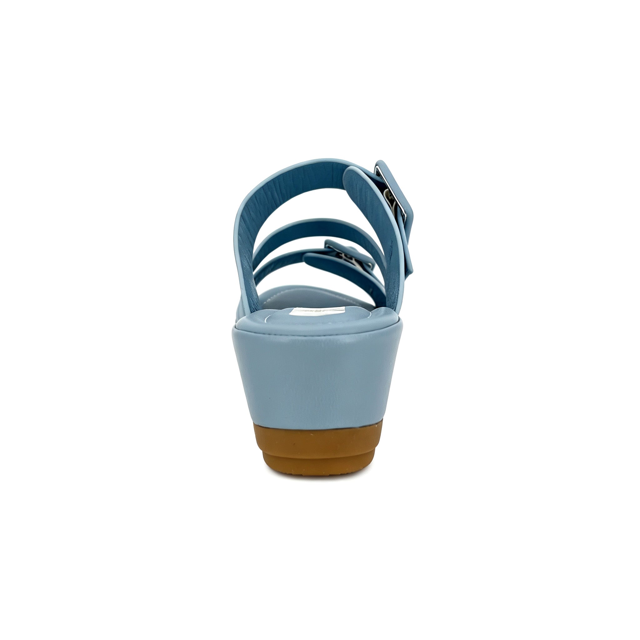 Sandalias de cuña tipo mule para mujer con doble tira y hebilla envolvente | Al por mayor | Multicolor | EU 35–41