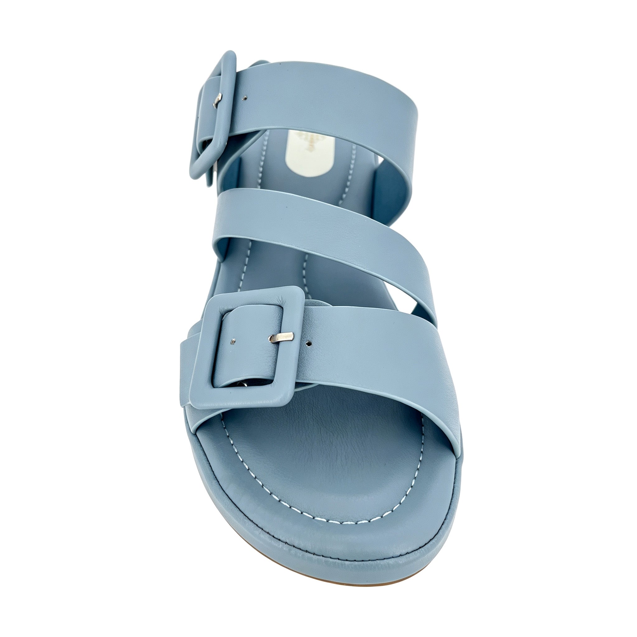 Sandalias de cuña tipo mule para mujer con doble tira y hebilla envolvente | Al por mayor | Multicolor | EU 35–41