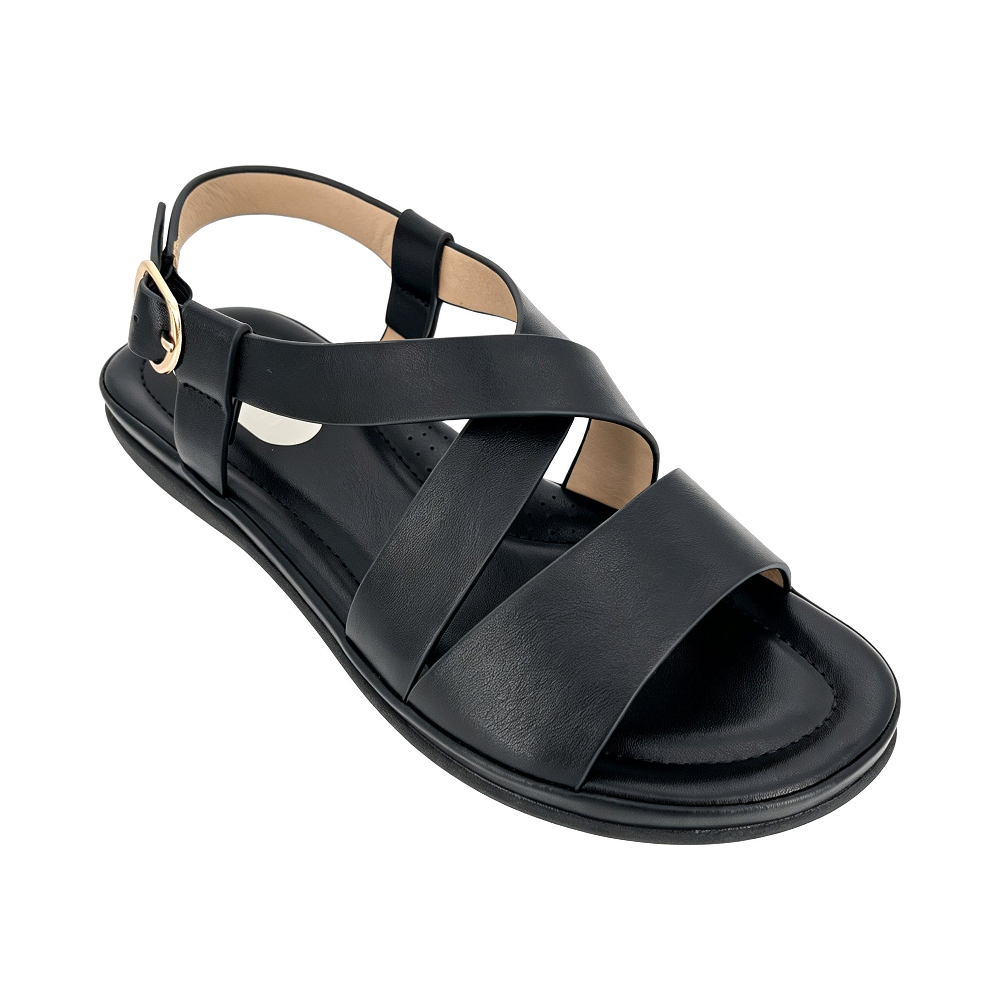 Sandalias de cuña baja con tira cruzada para mujer | Venta al por mayor | Multicolor | EU 35–41