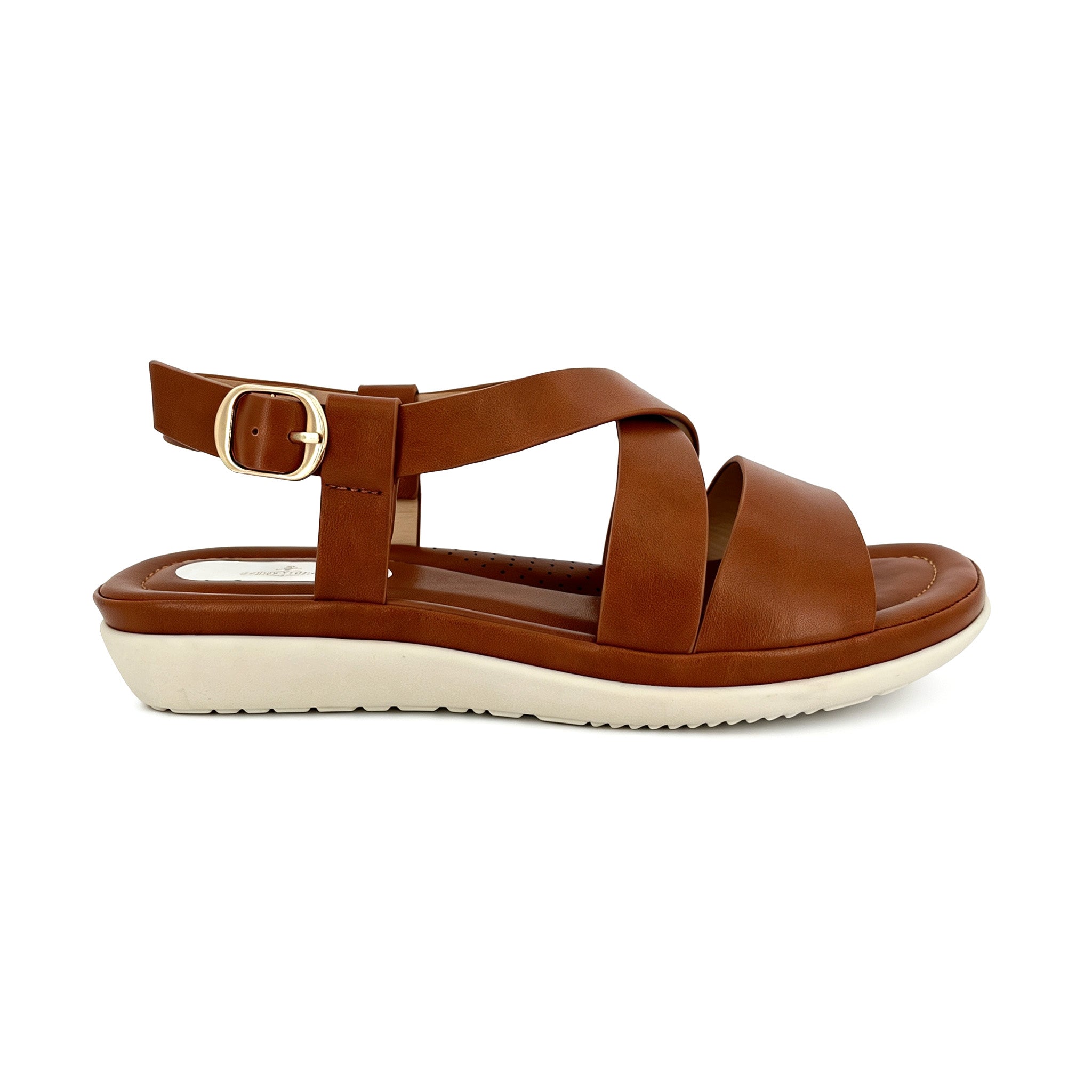 Sandalias de cuña baja con tira cruzada para mujer | Venta al por mayor | Multicolor | EU 35–41
